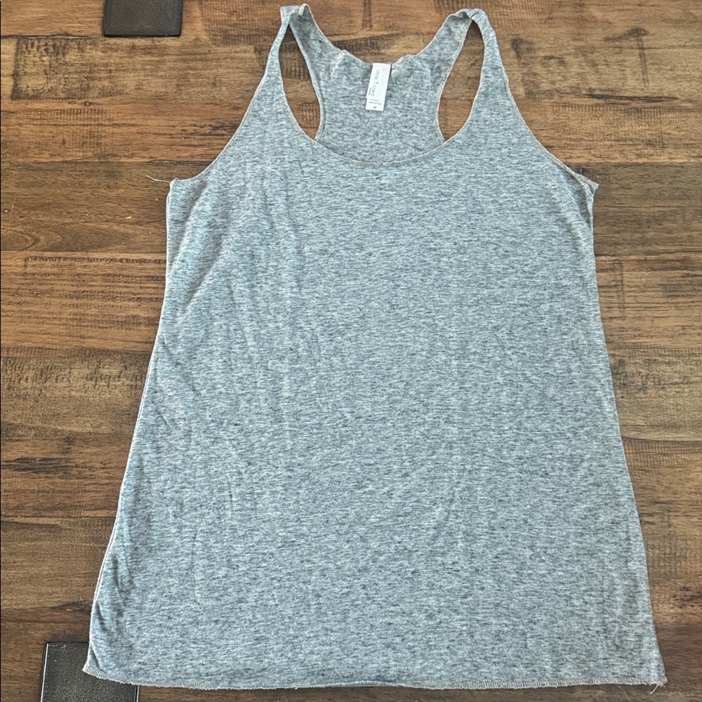 NWOT Over the Limit Gray Racerback Tank Top - Picture 13 of 13
